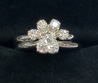 Mervis Dog Paw Diamond Ring